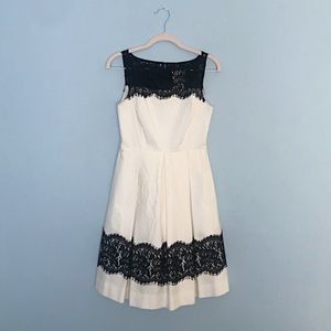 Kate Spade Lace Panel Fit & Flare Dress